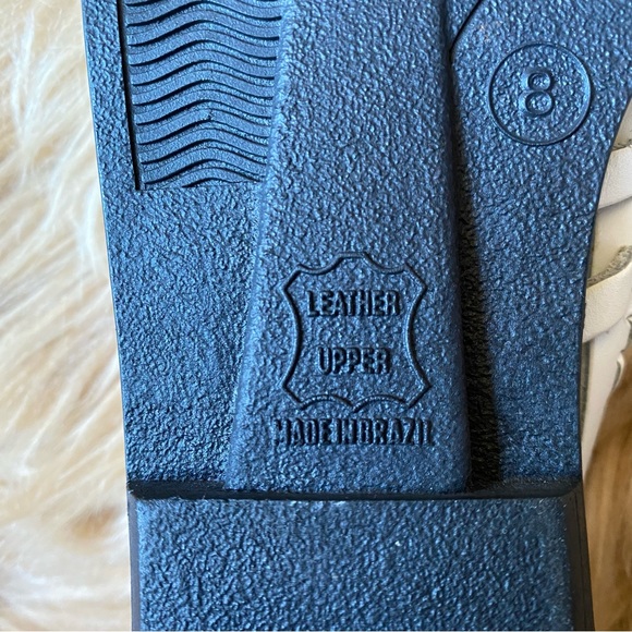 Vintage Judith White Leather Huaraches Sandals Flats Slip Ons - Picture 8 of 8